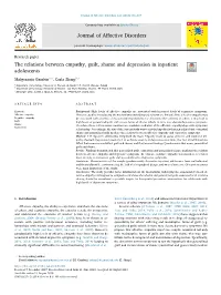 The Relations Between Empathy, Guilt, Shame and Depression in Inpatient
