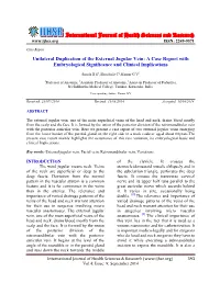 Unilateral Duplication of the External Jugular Vein: a Case Report with Embryological Significance and Clinical Implications