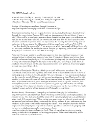1 Phil 1370 Philosophy of Art When and Where: Tuesday & Thursday, 2