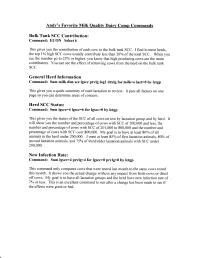 Andv's Favorite Milk Oualitv Dairv Comp Commands Bulk Tank SCC