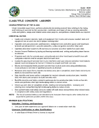 Class Title: Asphalt Helper