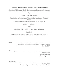 Compact Parametric Models for Efficient Sequential Decision