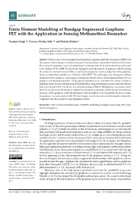 Finite Element Modelling of Bandgap Engineered Graphene FET with the Application in Sensing Methanethiol Biomarker