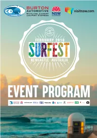 Surfest 2018 Event Prog