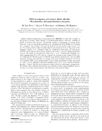 TEM Investigation of Lewiston, Idaho, Fibrolite: Microstructure and Grain