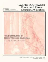 The Distribution of Forest Trees in California. Berkeley, Calif