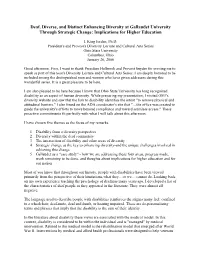 Deaf, Diverse, and Distinct Enhancing Diversity at Gallaudet University Through Strategic Change: Implications for Higher Education