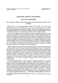 Language, Dialect and Society