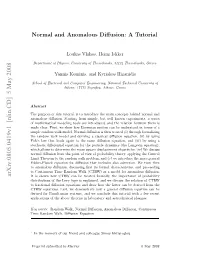Normal and Anomalous Diffusion: a Tutorial