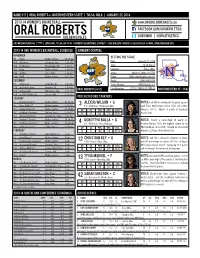 ORAL ROBERTS Vs