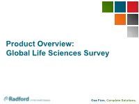 Radford Global Life Sciences Survey Product Overview