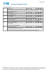 Sydney Program Guide