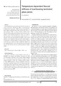 Temperature Dependent Flexural Stiffness Of
