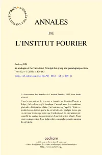 An Analogue of the Variational Principle for Group and Pseudogroup Actions Tome 63, No 3 (2013), P