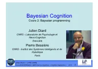 Bayesian Cognition Cours 2: Bayesian Programming