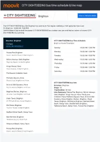 CITY SIGHTSEEING Bus Time Schedule & Line Route