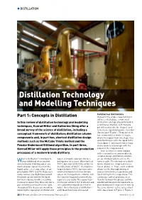 Distillation Technology and Modelling Techniques