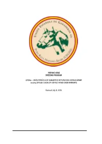 Hispano-Arab Breeding Program Ueghá -- Unión