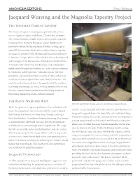 Jacquard Weaving and the Magnolia Tapestry Project