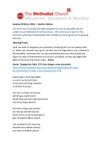 LARGE PRINT VERSION Worship from Home Service Sheet for Sunday