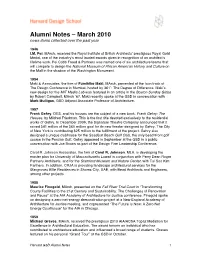 March 2010 for on Line Alumni Notes
