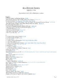 Sea History Index Issues 1-174