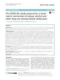 The GOOD Life: Study Protocol for a Social Norms Intervention to Reduce