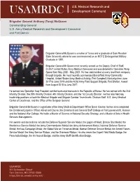 USAMRDC U.S. Medical Research and Development Command