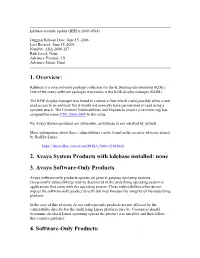 2. Avaya System Products with Kdebase Installed: None 3