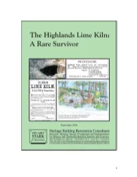 Highlands Lime Kiln Report Produced by Stuart Stark & Associates