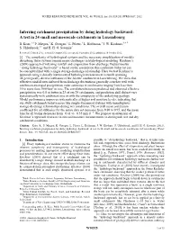 Inferring Catchment Precipitation by Doing Hydrology Backward: a Test in 24 Small and Mesoscale Catchments in Luxembourg R