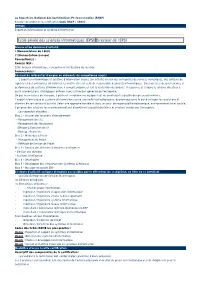 RNCP) (Résumé Descriptif De La Certification