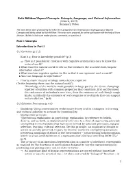 Ruth Millikan/Beyond Concepts: Unicepts, Language, and Natural Information (Oxford, 2017) Summary Notes