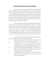 Activities of Directorate of Factories, Punjab