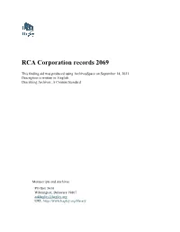 RCA Corporation Records 2069