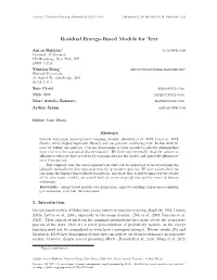 Residual Energy-Based Models for Text