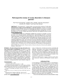 Retrospective Study of Ocular Disorders in Amazon Parrots1