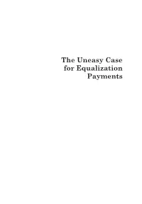 The Uneasy Case for Equalization Payments