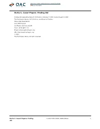 Burke E. Casari Papers: Finding Aid