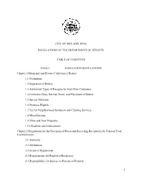 Chapter 1 Municipal and Private Collection of Refuse