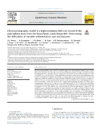 Chronostratigraphic Model of a High-Resolution Drill Core Record Of