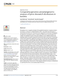 Comparative Genomics and Phylogenomic Analyses of Lysine Riboswitch Distributions in Bacteria