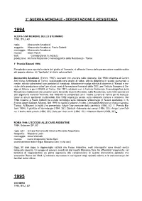 Deportazione E Partigiani