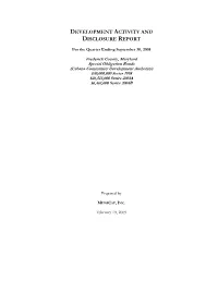 Development Activity and Disclosure Report