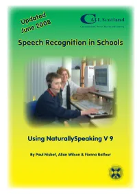 Speech Recognition in Schools