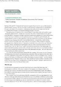 Tate Papers Issue 12 2009: Walter Grasskamp
