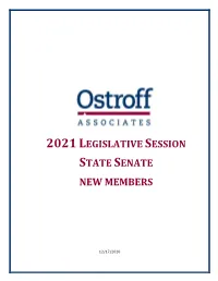 2021Legislative Session State Senate New Members