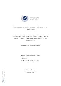 Algoritmos Coevolutivos Competitivos Para La Programación De Inteligencia Artificial En Videojuegos