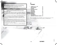CONTENTS WARNING Before Playing This Game, Read the Xbox 360® Instruction Manual and Any Peripheral Manuals for Important Safety and Health Information