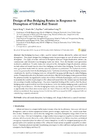 Design of Bus Bridging Routes in Response to Disruption of Urban Rail Transit